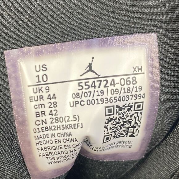 Nike Air Jordan 1 Retro Mid Black Hyper Royal sneaker shoes mens size 10 main image 9